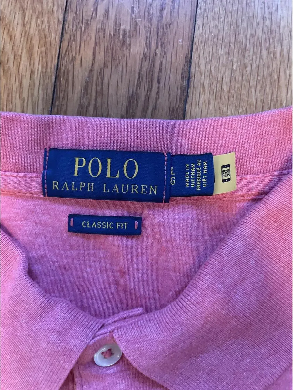 Polo Ralph Lauren Salmon Pink Long Sleeve Polo Size Large